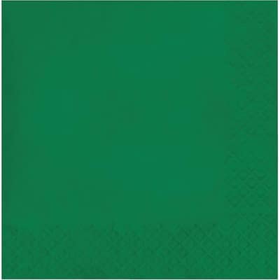 Touch of Color 2-Ply 50 Count Paper Lunch Napkins, Emerald Green