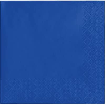 50 Count Touch of Color Beverage Napkins, 3-Ply, Cobalt
