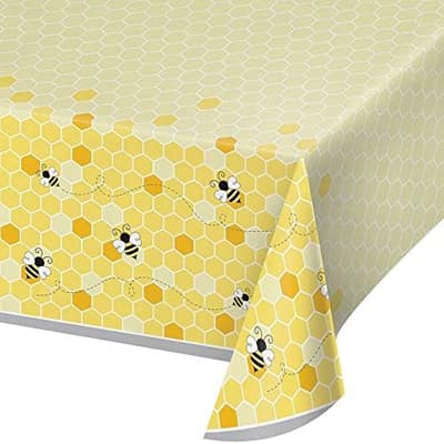 Bumblebee Baby Plastic Tablecloth, 54" x 102", Multi-color