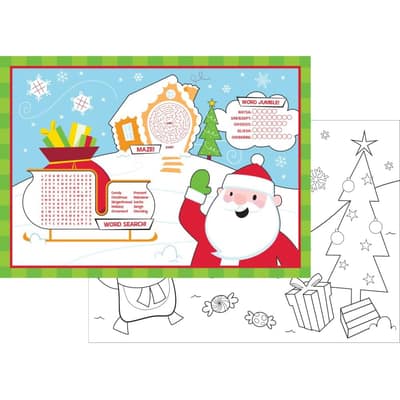 Christmas Activity Placemats, 24 Count