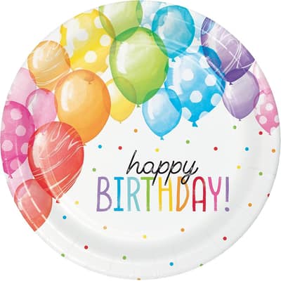 Balloon Bash Paper Plates, 24 ct