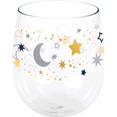 Starry Night Plastic Wine Glass, 6 ct