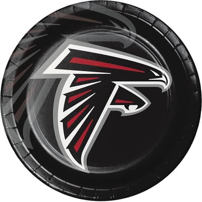 Atlanta Falcons Paper Plates, 24 ct, Officially Licensed