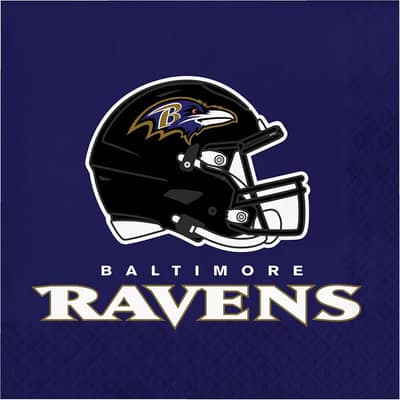 Baltimore Ravens Napkins, 48 ct, Officially Licensed