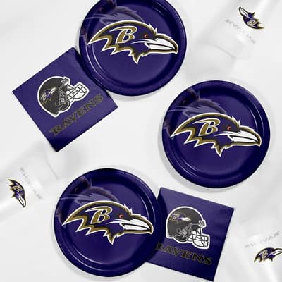 Baltimore Ravens Tailgating Kit, Serves 8, Officially Licensed