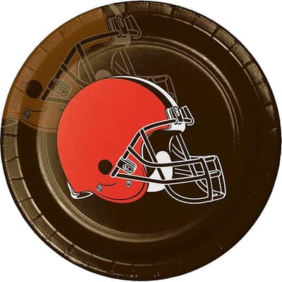 Cleveland Browns Paper Plates, 24 ct, Officially Licensed