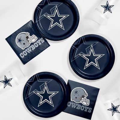 Dallas Cowboys Tailgating Kit, Serves 8, Officially Licensed
