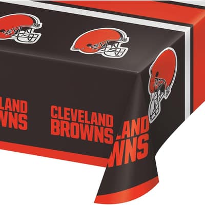 Cleveland Browns Plastic Tablecloths, 3 ct, Officially Licensed