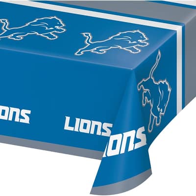 Detroit Lions Plastic Tablecloths, 3 ct, Officially Licensed