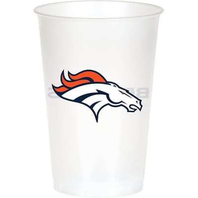 Denver Broncos Plastic Cups, 24 ct, Officially Licensed