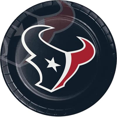 Houston Texans Paper Plates, 24 ct, Officially Licensed