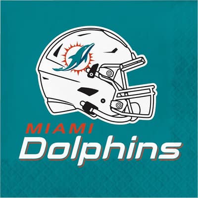 Miami Dolphins Napkins, 48 ct, Officially Licensed