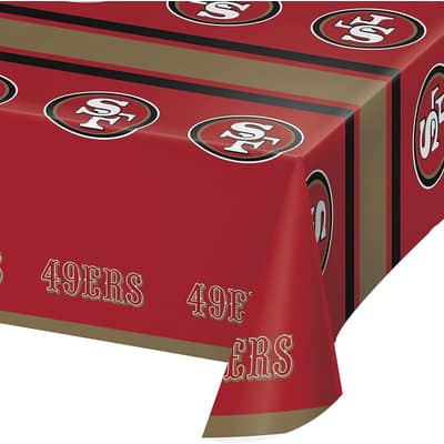 San Francisco 49ers Plastic Tablecloths, 3 ct, Officially Licensed