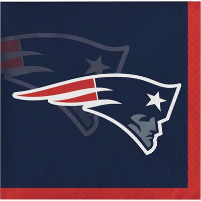 New England Patriots Beverage Napkins, 48 ct, Officially Licensed