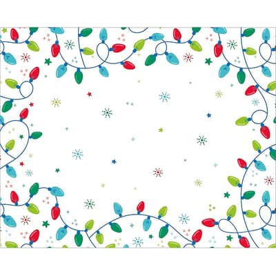 Disposable Christmas Lights Placemats, 24 ct