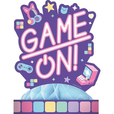 Gamer Girl Game On Centerpiece, 3 ct
