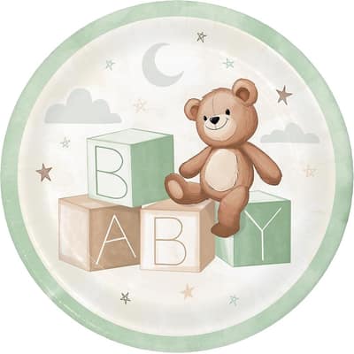 Teddy Bear Paper Plates, 24 ct