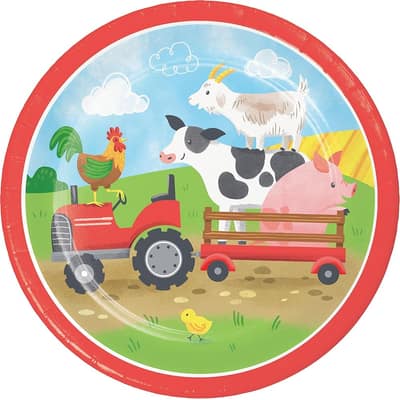 Farm Animals Dessert Plates, 24 ct