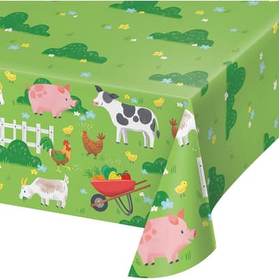 Farm Animals Paper Tablecloth, 3 ct