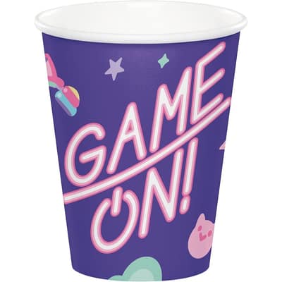 Gamer Girl Game On Paper Cups, 24 ct