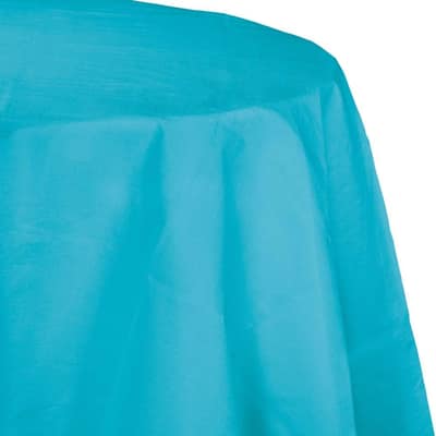 Bermuda Blue Octy Round Paper Tablecloths, 3 Count