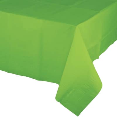Fresh Lime Green Paper Tablecloths, 3 Count