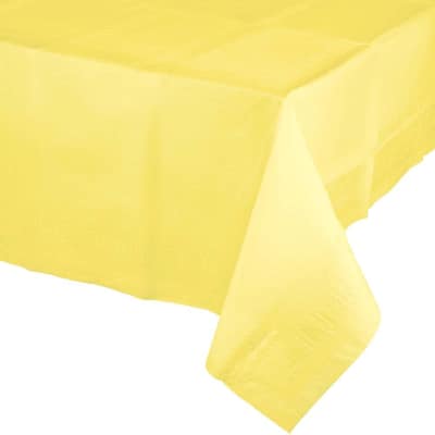 Mimosa Yellow Paper Tablecloths, 3 Count