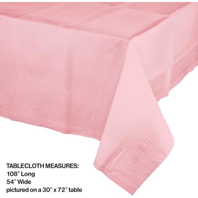 Classic Pink Paper Tablecloths, 3 Count