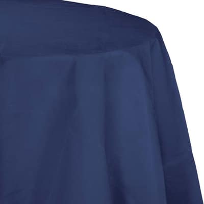 Navy Blue Octy Round Tablecloths, 3 Count