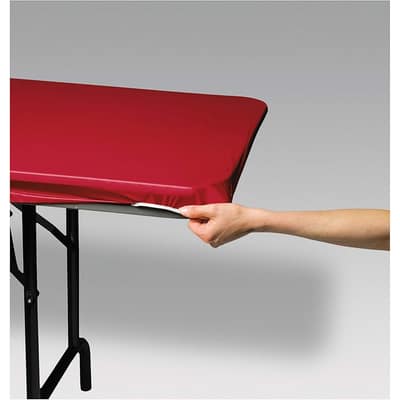 Stay Put Tablecovers Red, 29" x 72", 3 Count