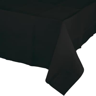 Black Paper Tablecloths, 3 Count