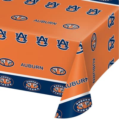 Auburn University Plastic Tablecloths, 3 ct