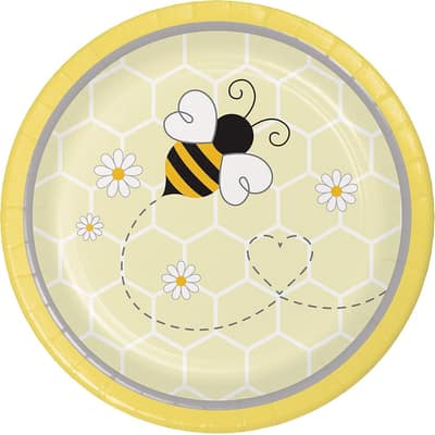 Bumblebee Baby Shower Dessert Plates, 24 Count