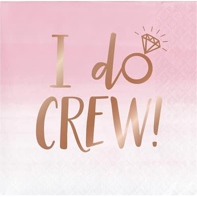 Rosé All Day I Do Crew Beverage Napkins, 48 Count