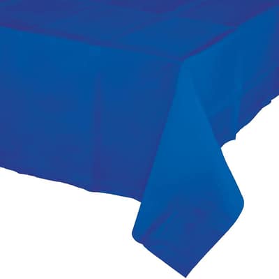 Cobalt Blue Paper Tablecloths, 3 Count