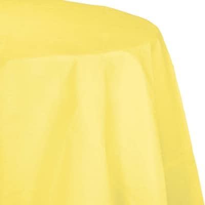 Mimosa Yellow Octy Round Tablecloths, 3 Count