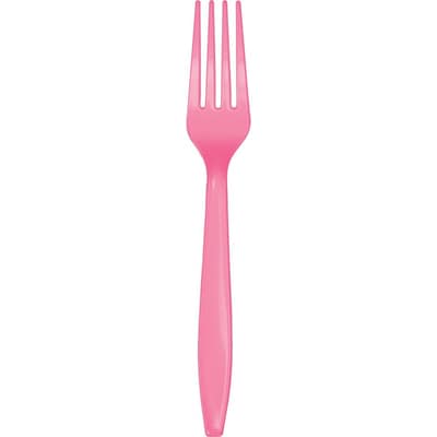 Candy Pink Plastic Forks, 72 Count