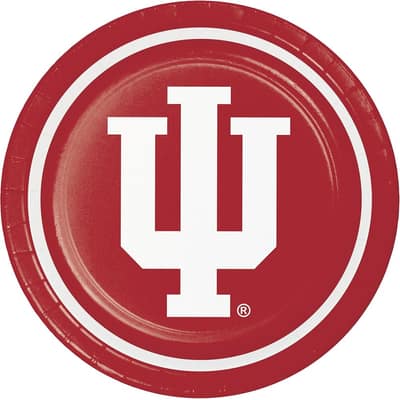 Indiana University Paper Plates, 24 Count