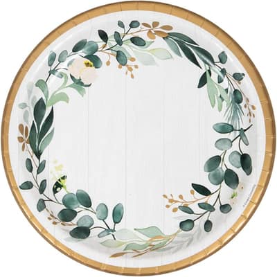 Eucalyptus Banquet Plates, 24 Count
