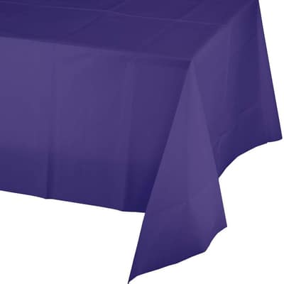 Purple Plastic Tablecloths, 3 Count