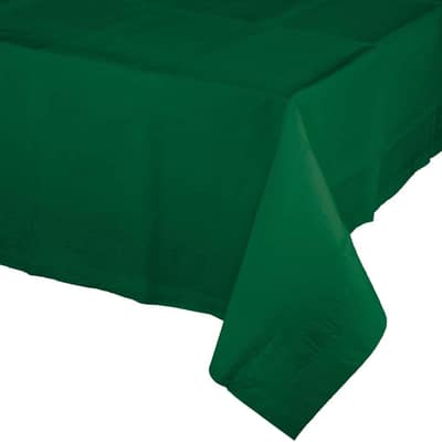 Hunter Green Paper Tablecloths, 3 Count