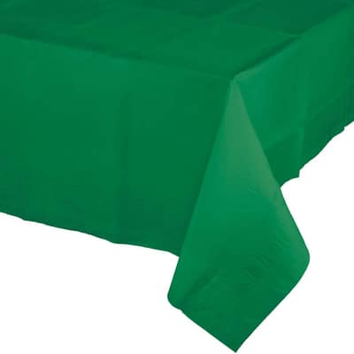 Emerald Green Paper Tablecloths, 3 Count