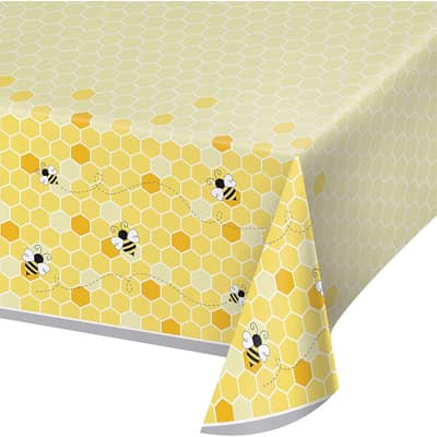 Bumblebee Baby Shower Plastic Tablecloths, 3 Count