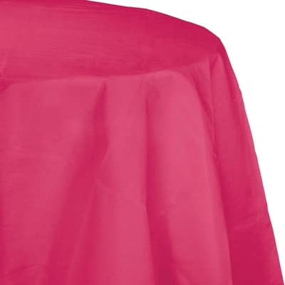 Hot Magenta Pink Octy Round Tablecloths, 3 Count