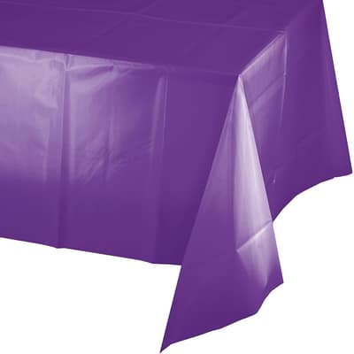 Amethyst Purple Plastic Tablecloths, 3 Count