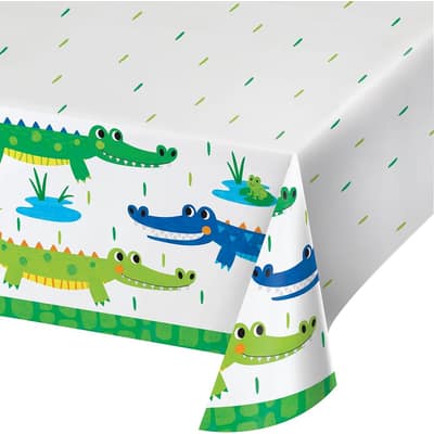 Alligator Birthday Party Paper Tablecloths, 3 Count