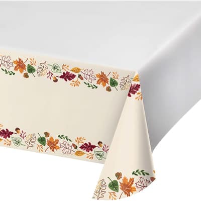 Fall Festivities Thanksgiving Rectangle Tablecloths, 3 Count, Table Cloth for 8 Foot Rectangular Table, 96" x 54", Decorative Thanksgiving Table Cover